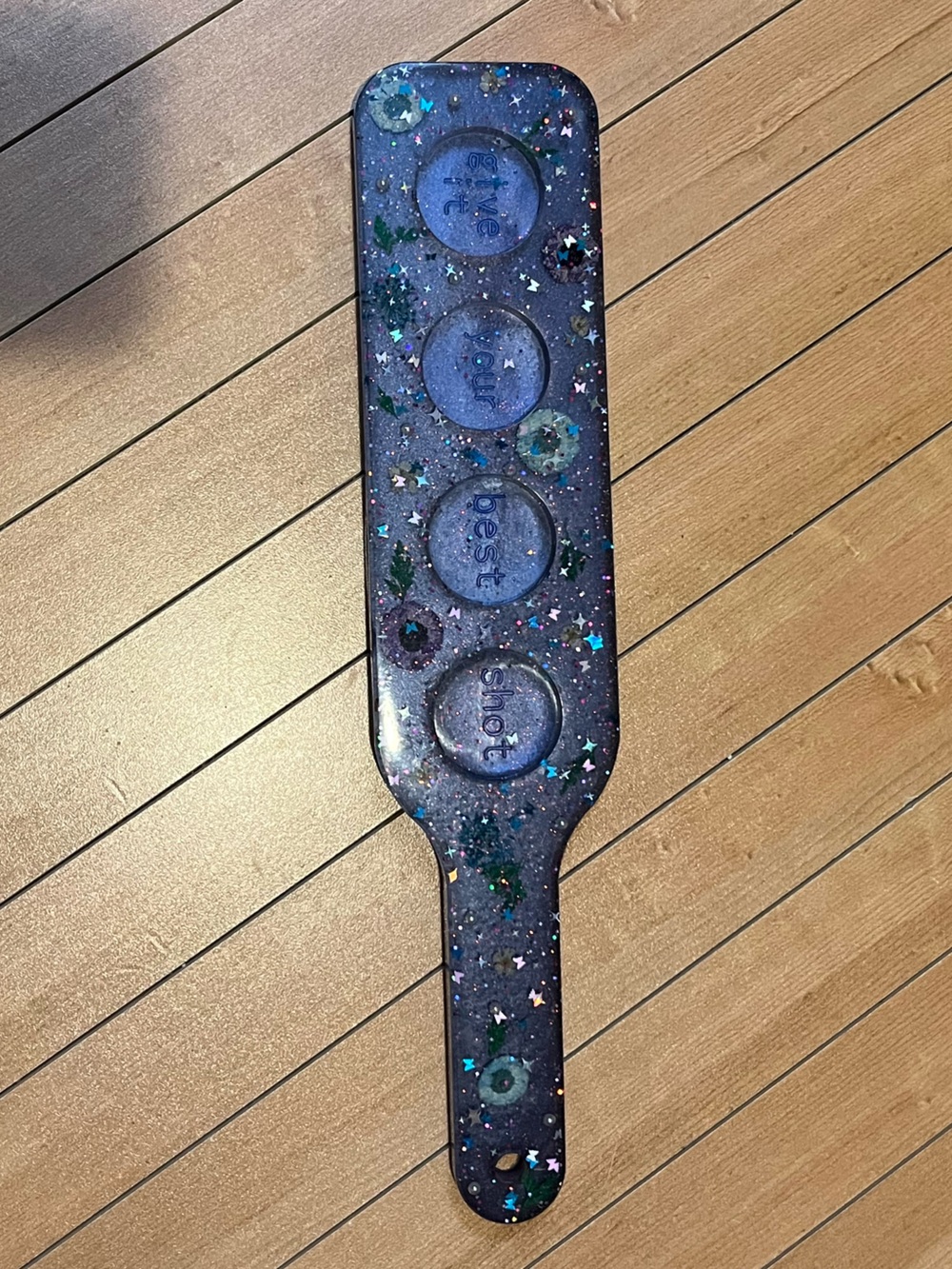 Shot Glass Flight Paddle Board Purple Resin